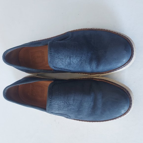 Frye Suede-Leather Loafer Flat Slip-On Casual Shoes Blue Men US8 main image 6